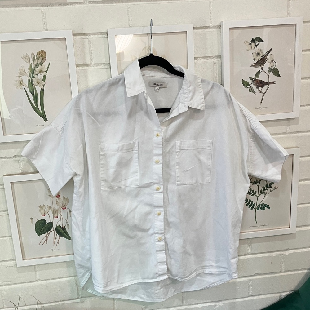 Madewell White Button Down Shirt